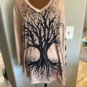 Tree of life Print V-Neck Women’s xl